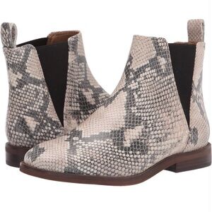 New without box Lucky Brand Haylia Snake Print Pull On Leather Ankle Boot 7.5M